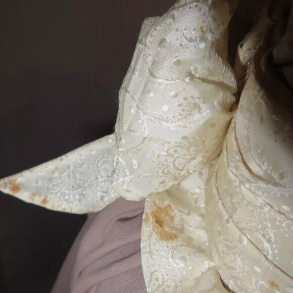 Lovely Lace Lavished Taupe Twill Victorian Museum Dress - Wearable - Picture 6 of 12